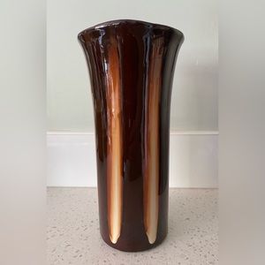 Vintage Huronia drip-glaze vase